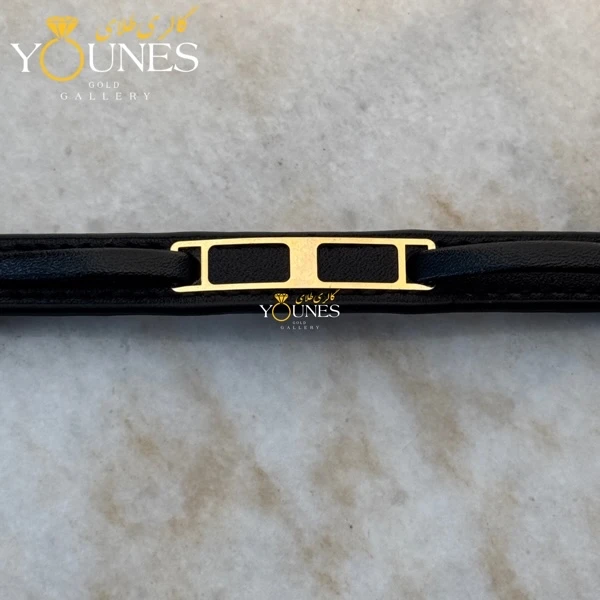 دستبند طلا چرم مردانه L187